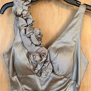 Elegant Silver Evening Dress